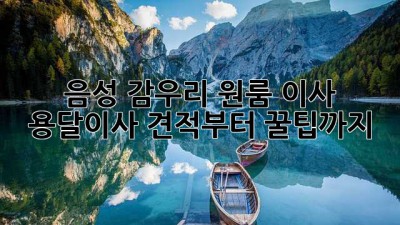 음성 감우리 원룸 이사 🚚 용달이사 견적부터 꿀팁까지!🍯